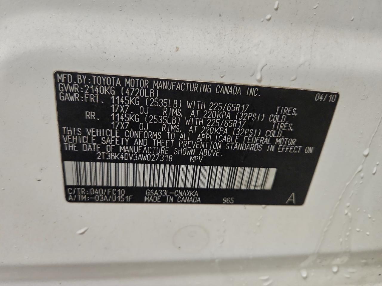 2010 TOYOTA RAV4 photo 13