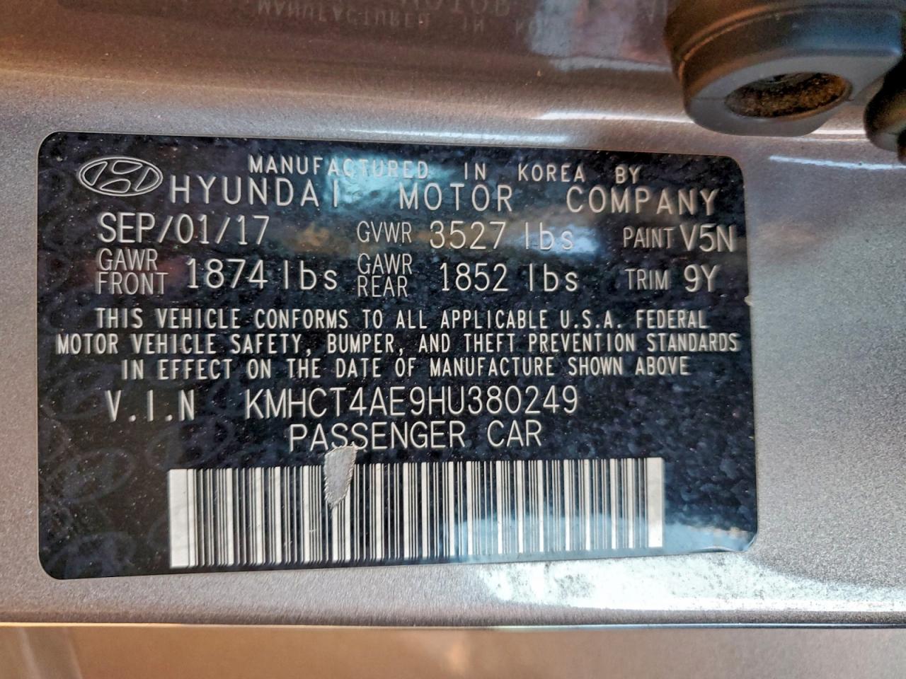2017 HYUNDAI ACCENT SE photo 12