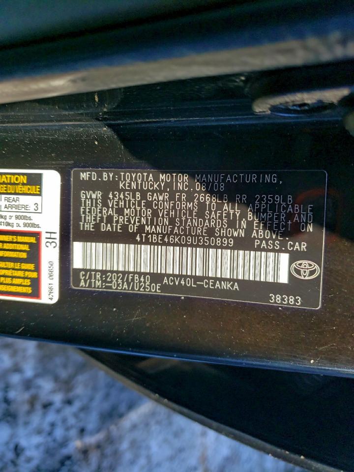 2009 TOYOTA CAMRY BASE photo 13