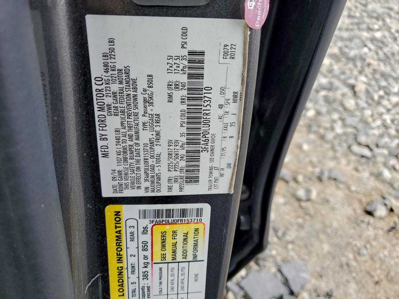 2015 FORD FUSION SE HYBRID photo 12