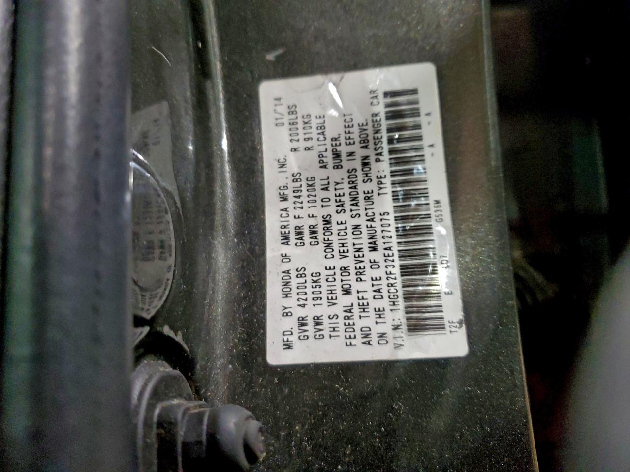 2014 HONDA ACCORD LX photo 12