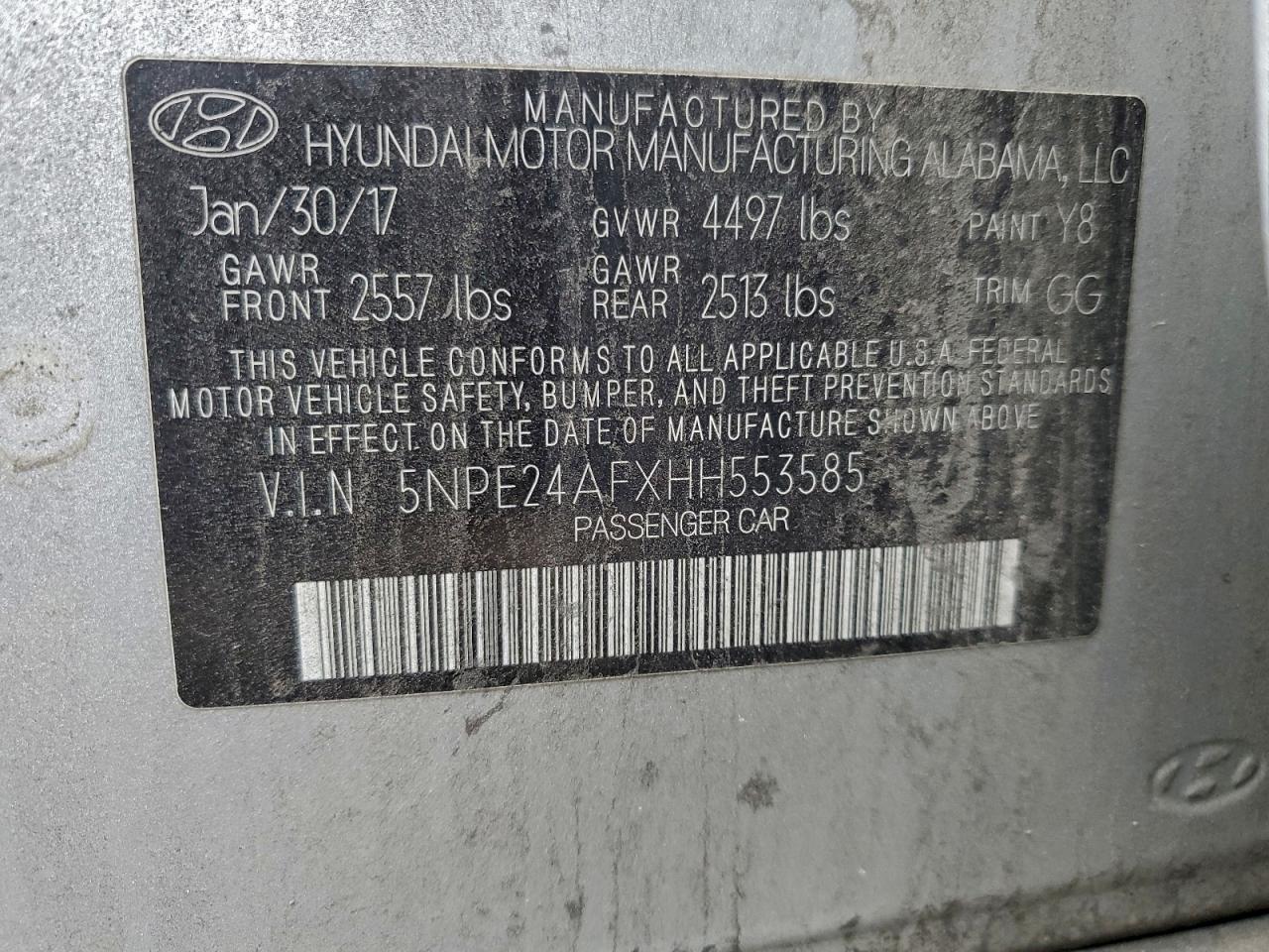 2017 HYUNDAI SONATA SE photo 12