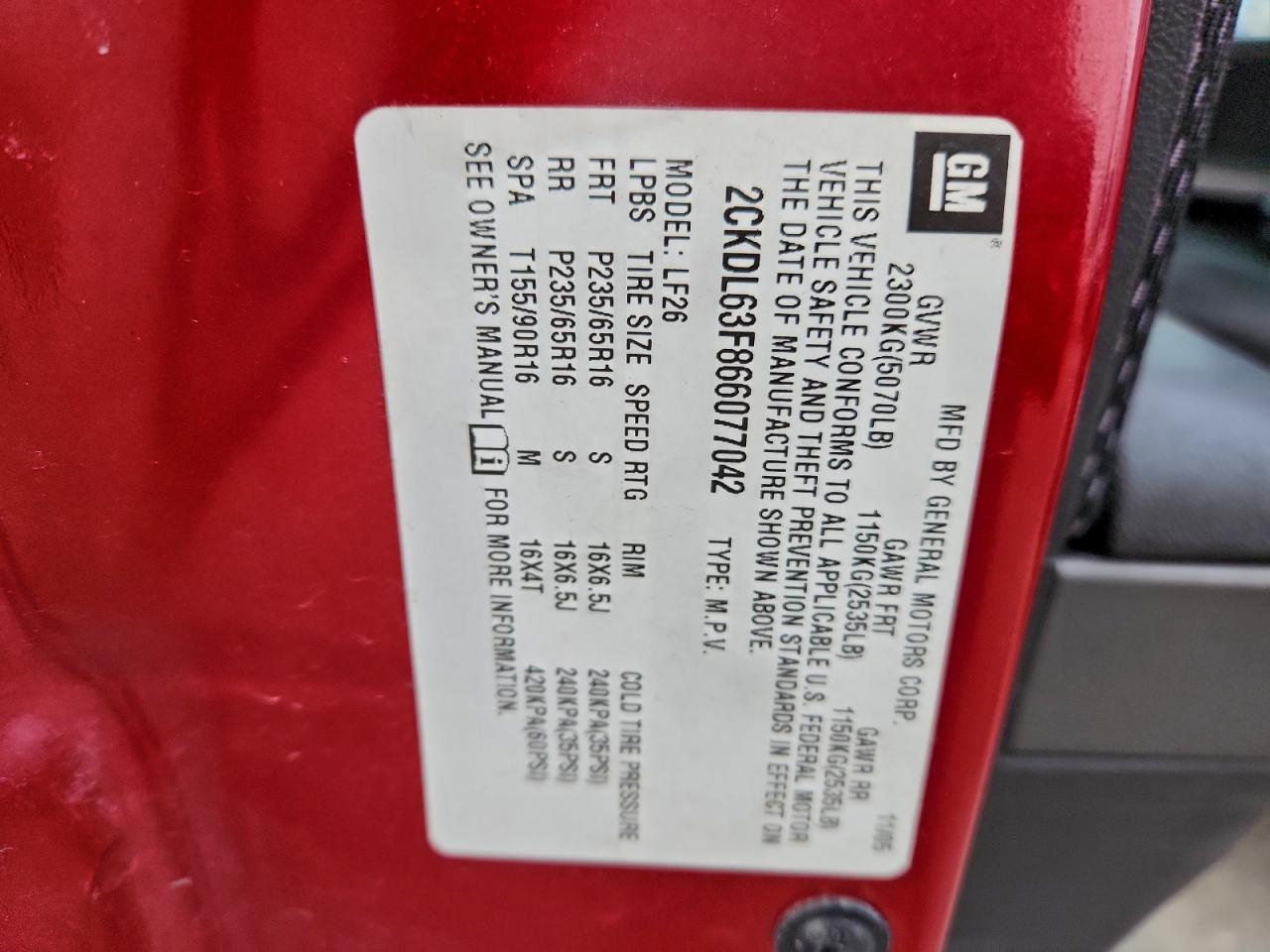 2006 PONTIAC TORRENT photo 13