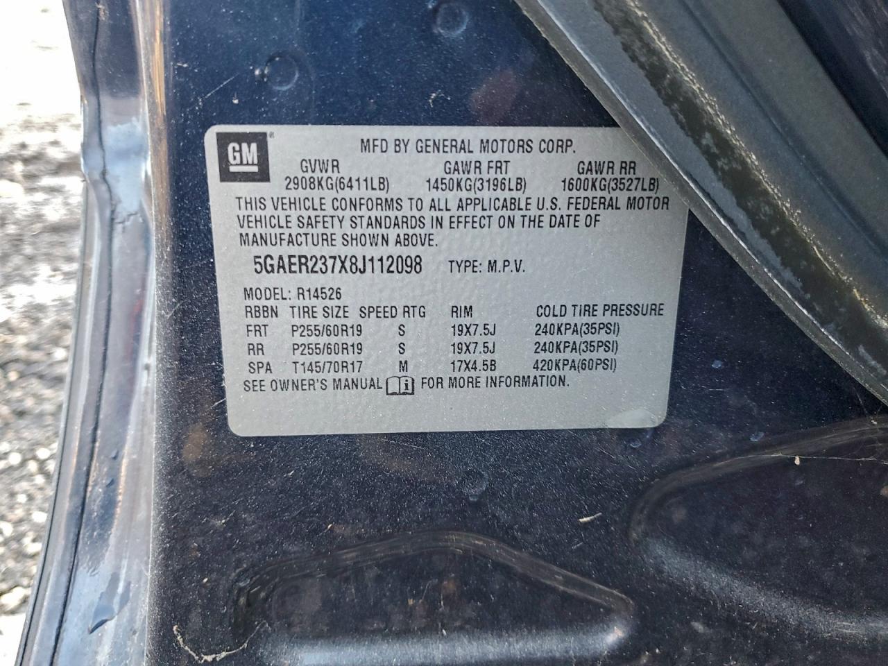 2008 BUICK ENCLAVE CXL photo 13