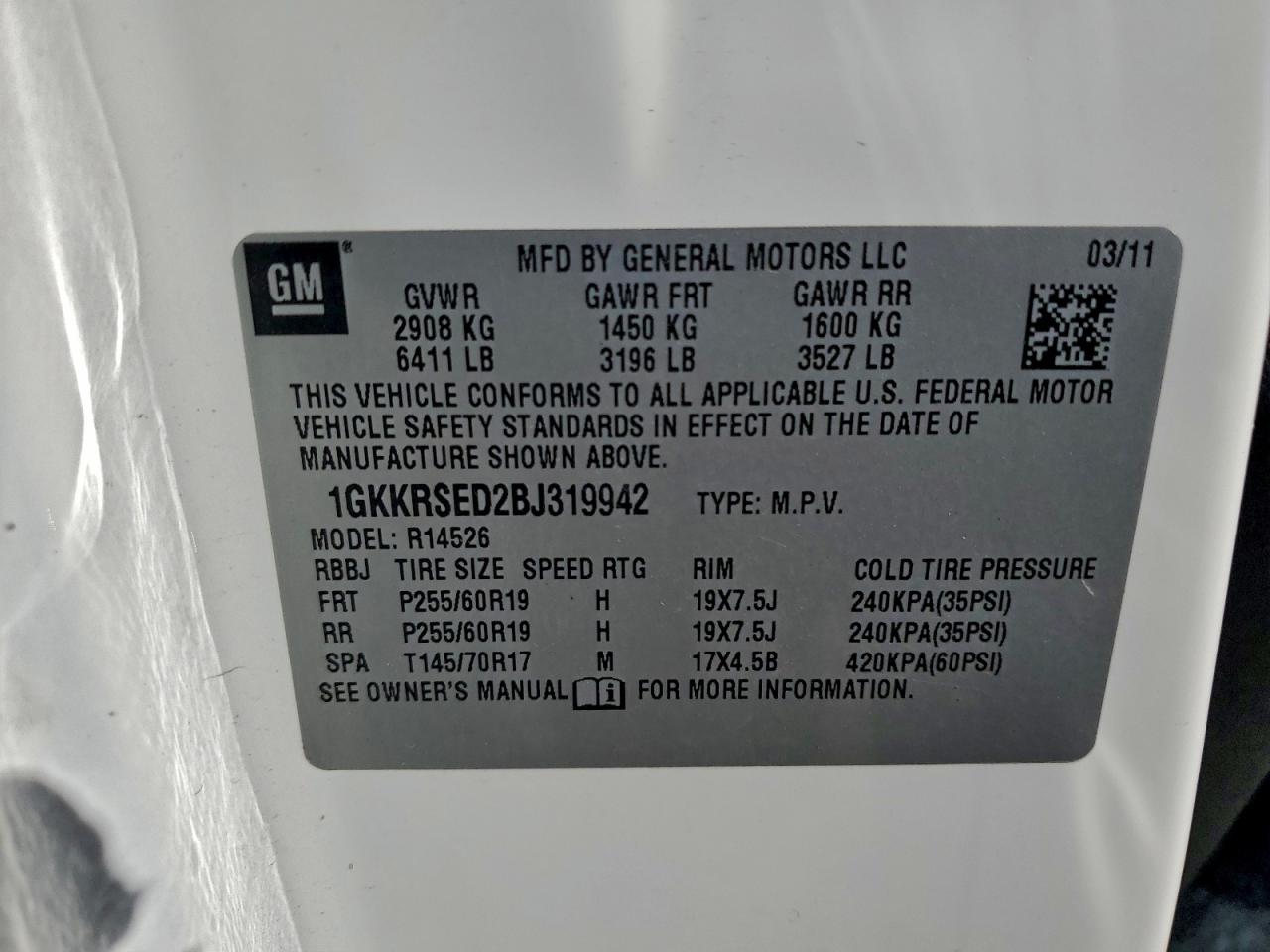 2011 GMC ACADIA SLT-2 photo 13