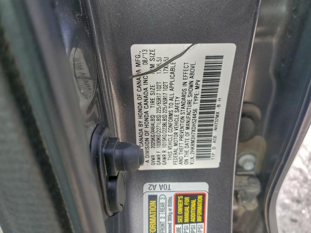 2013 HONDA CR-V EXL photo 13
