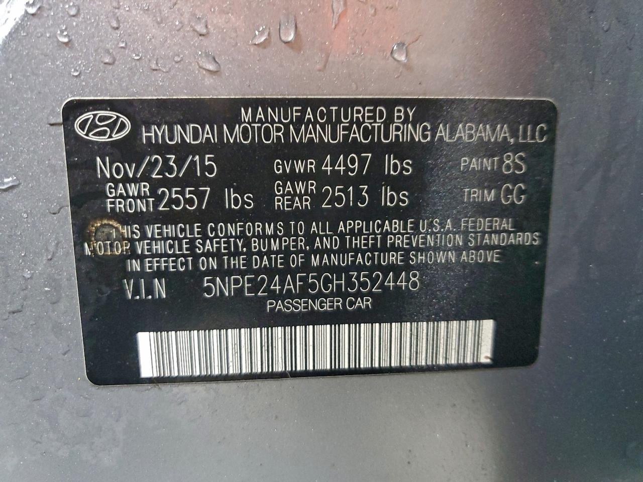 2016 HYUNDAI SONATA SE photo 13