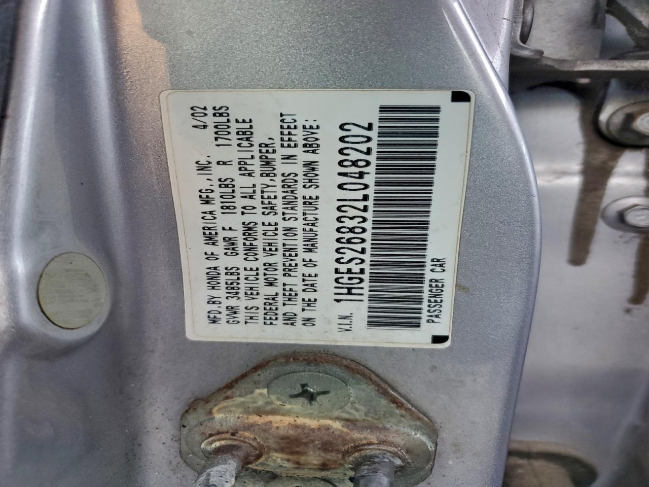 2002 HONDA CIVIC EX photo 12