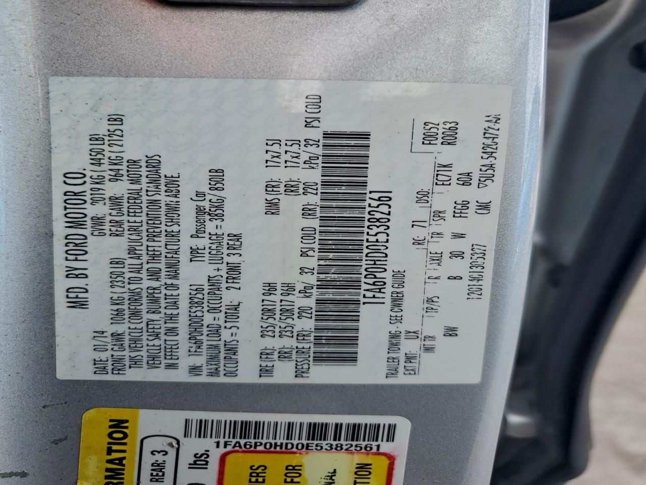 2014 FORD FUSION SE photo 13