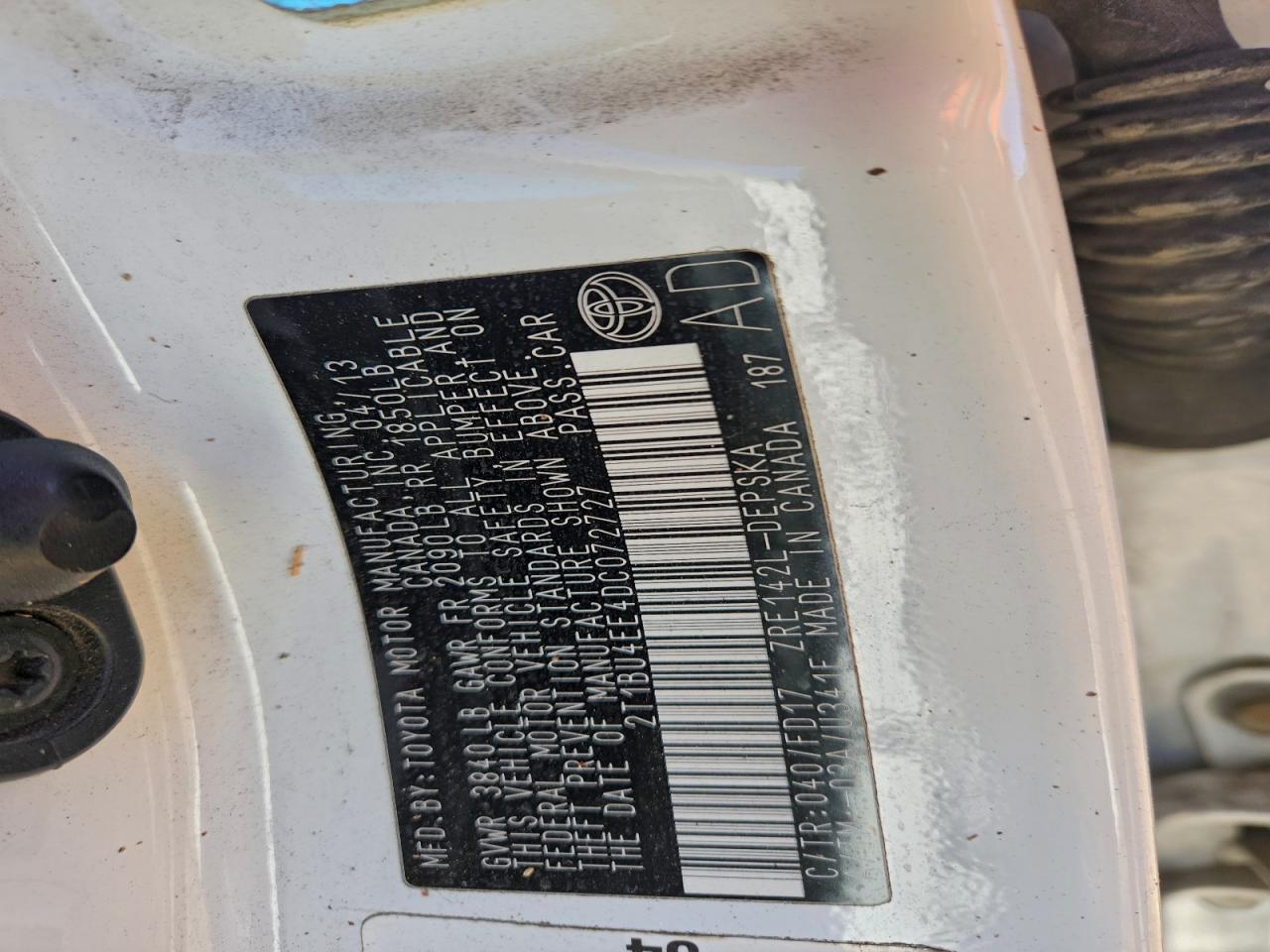 2013 TOYOTA COROLLA BASE photo 13