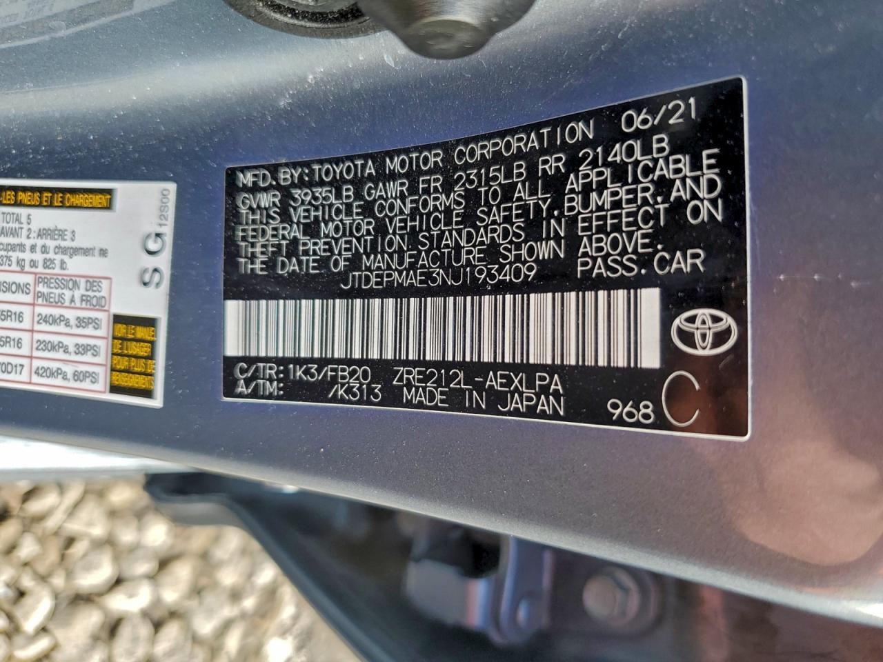 2022 TOYOTA COROLLA LE photo 12