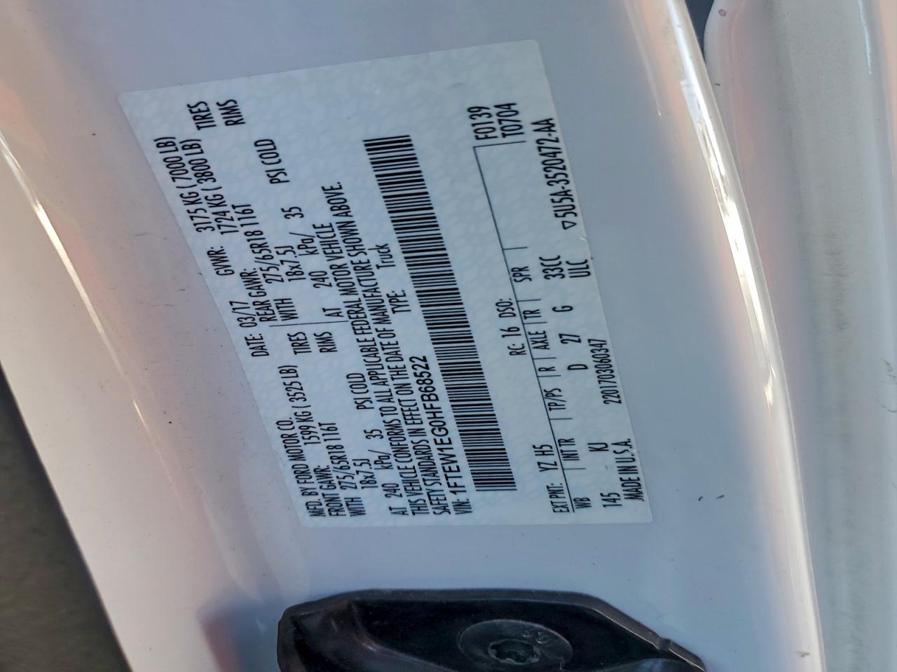 2017 FORD F150 SUPERCREW photo 12