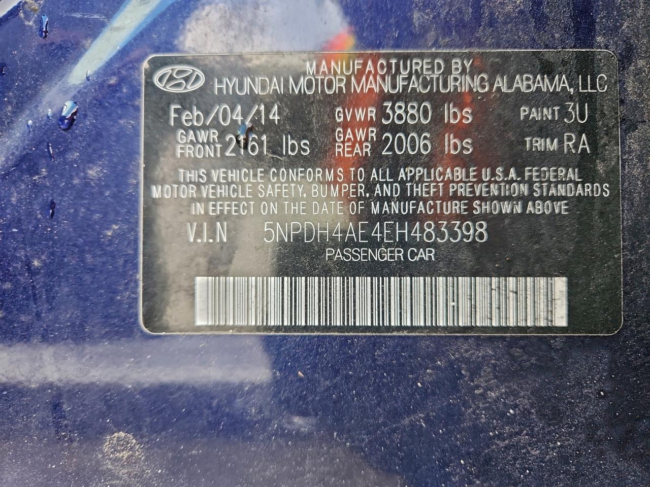 2014 HYUNDAI ELANTRA SE photo 12