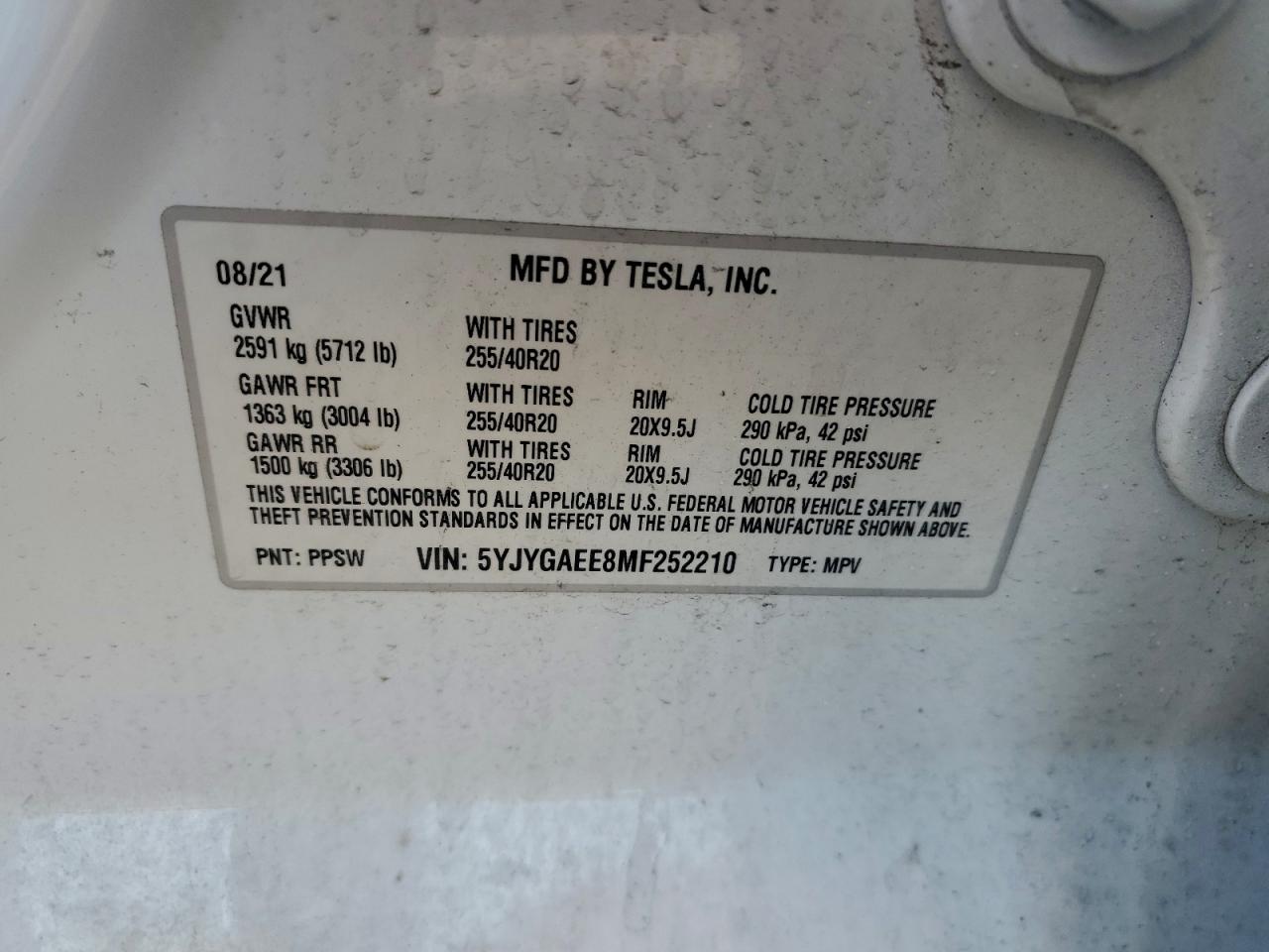 2021 TESLA MODEL Y photo 12