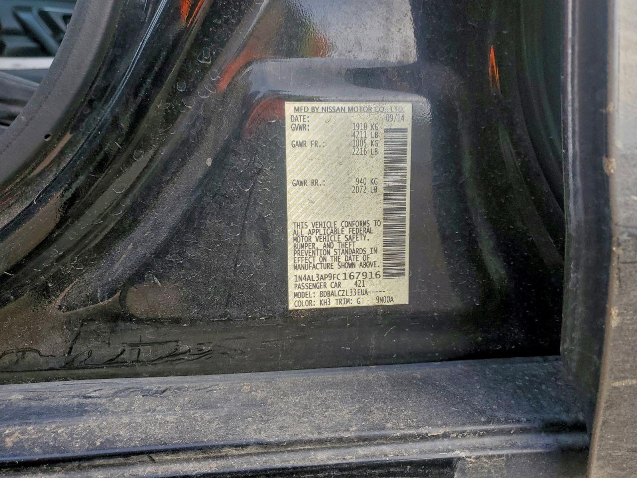 2015 NISSAN ALTIMA 2.5 photo 12