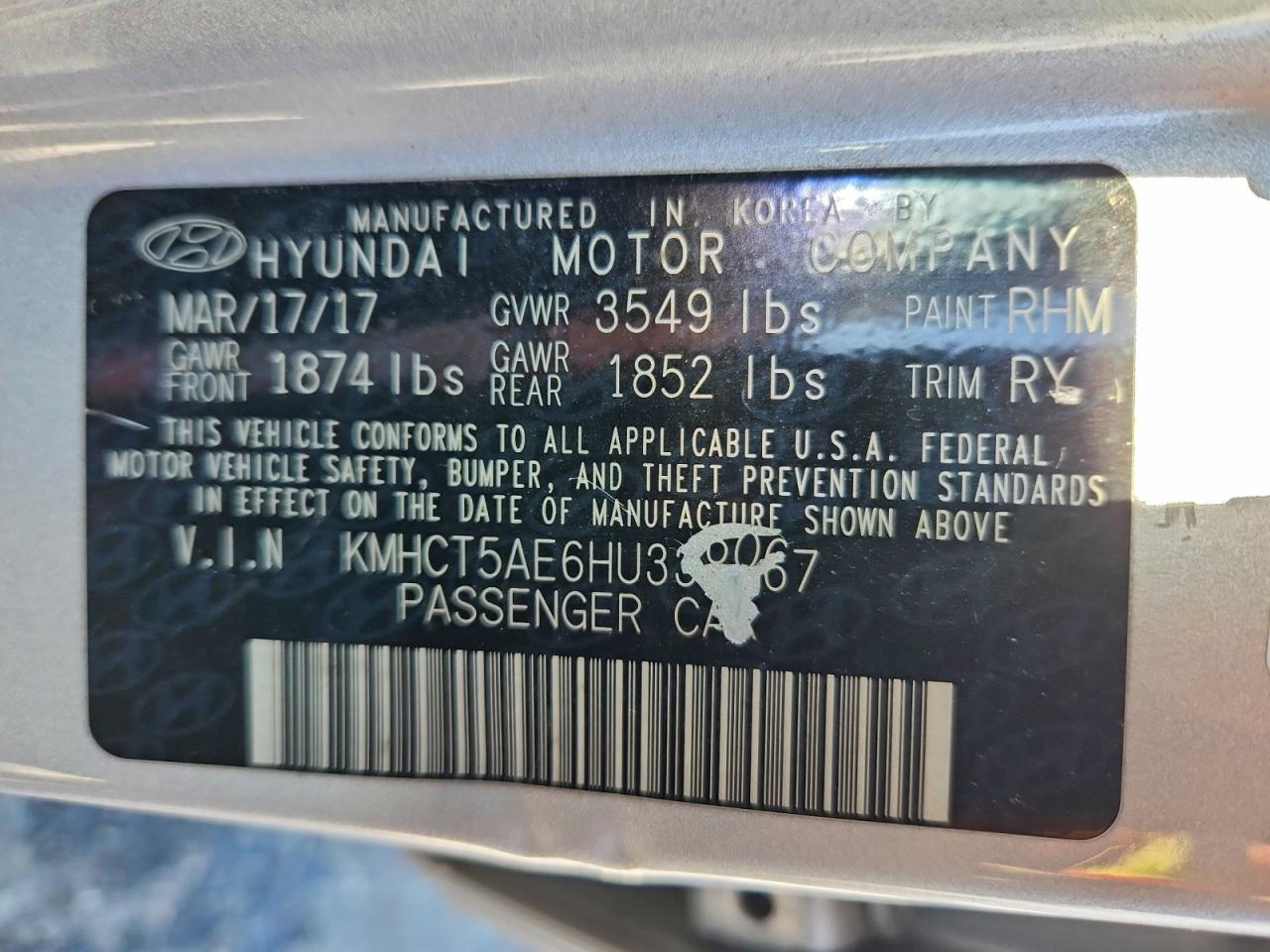 2017 HYUNDAI ACCENT SE photo 12