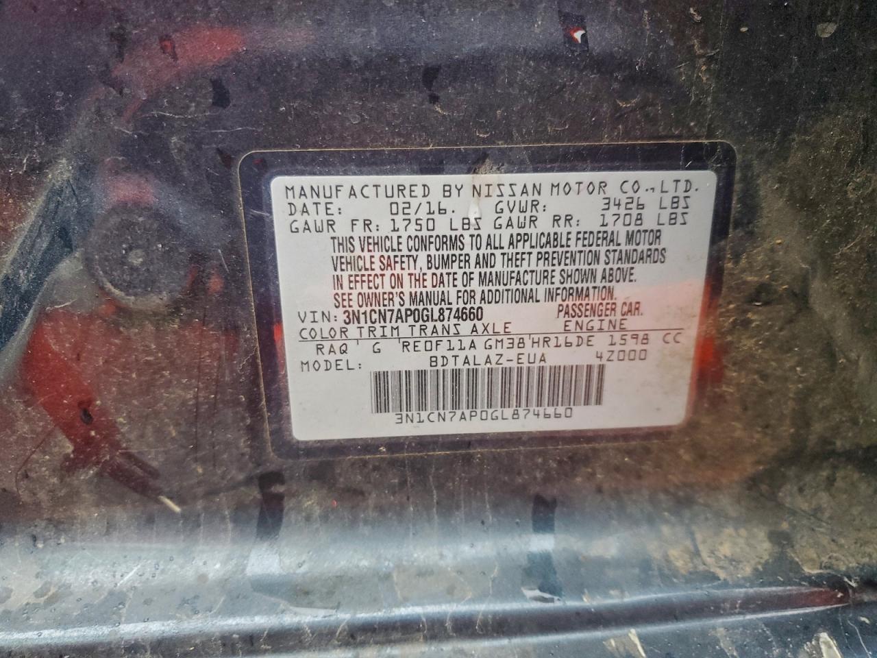 2019 NISSAN VERSA S photo 12