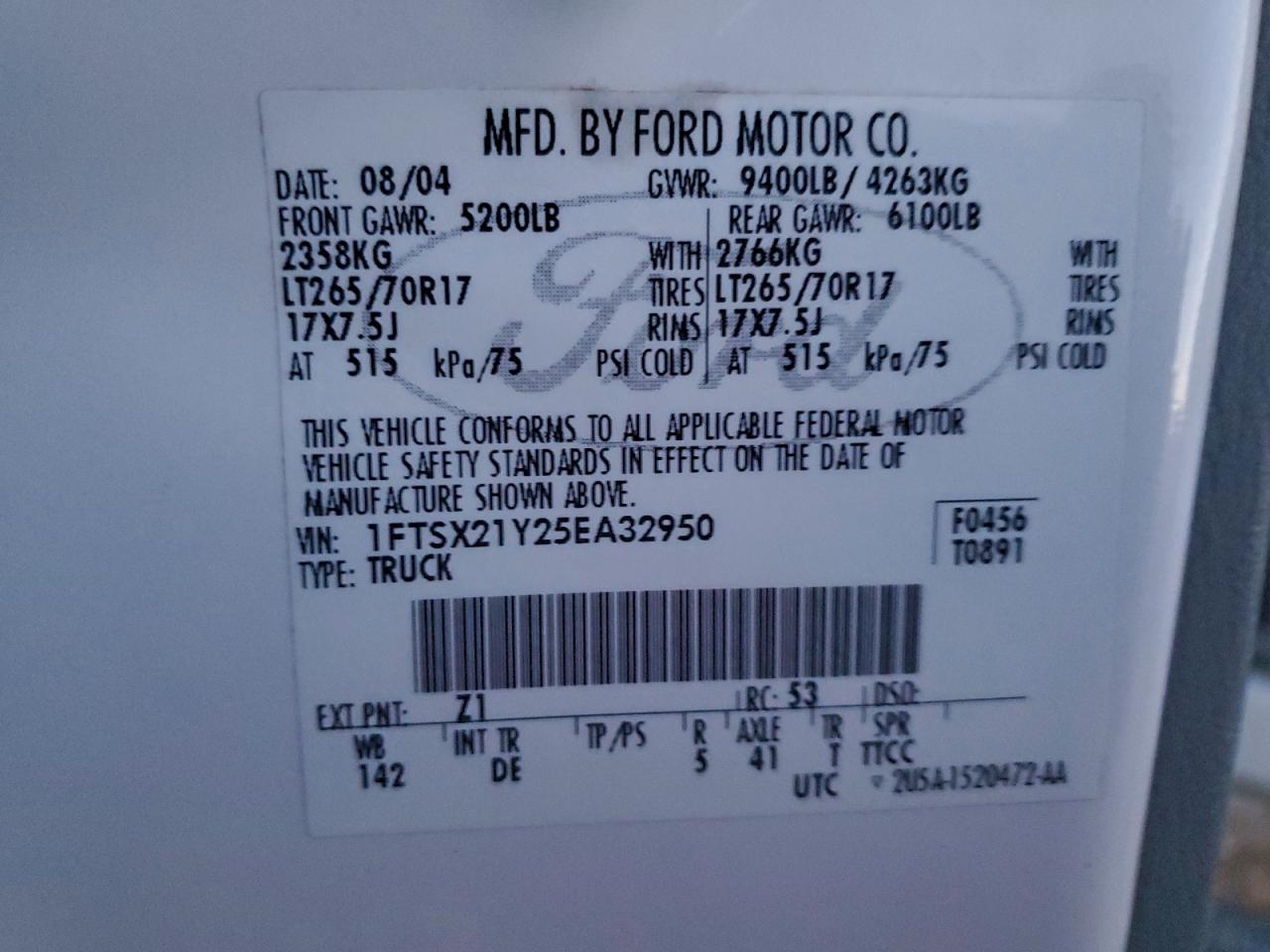 2005 FORD F250 SUPER DUTY photo 12