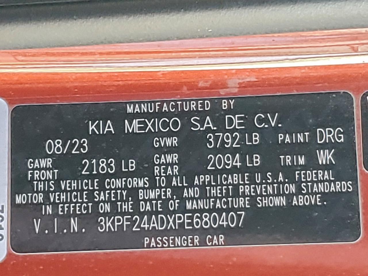 2023 KIA FORTE LX photo 13