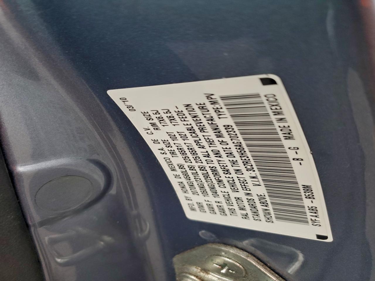 2010 HONDA CR-V EX photo 13