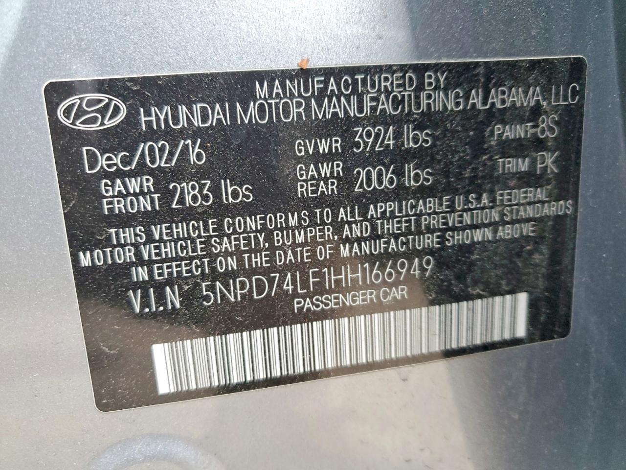 2017 HYUNDAI ELANTRA SE photo 12