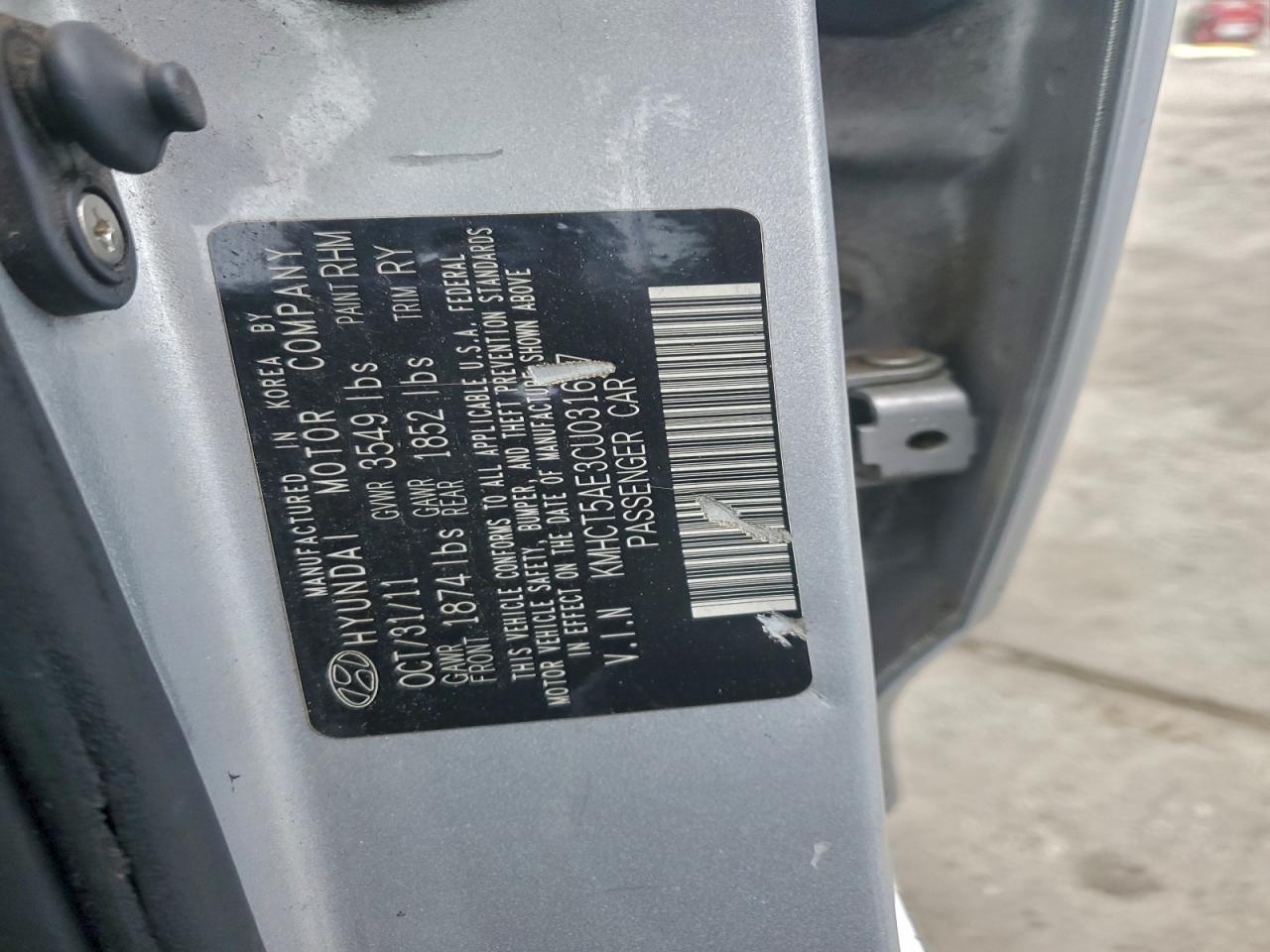 2012 HYUNDAI ACCENT GLS photo 13