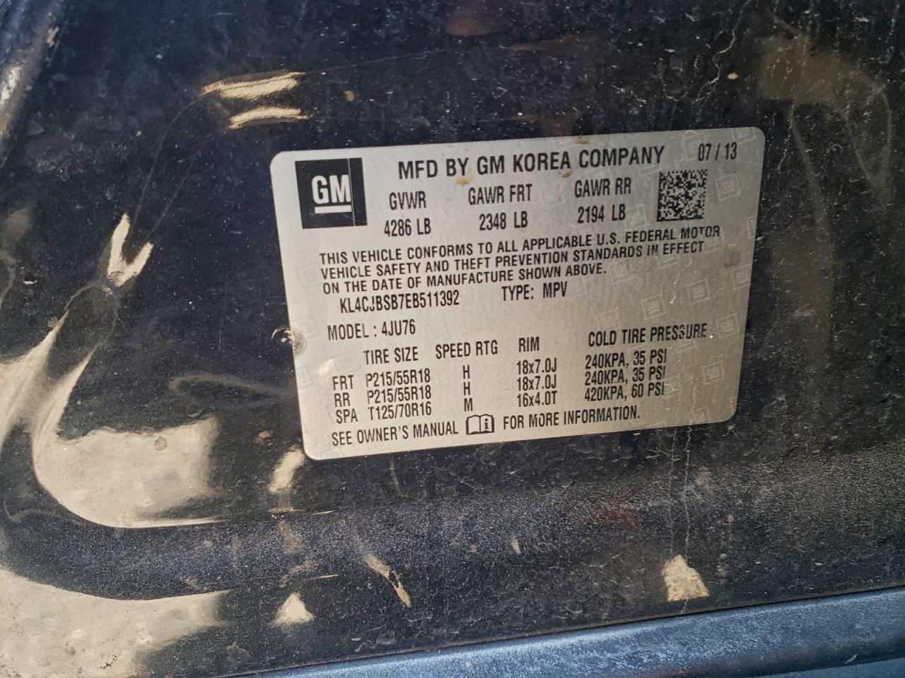 2014 BUICK ENCORE CONVENIENCE photo 13