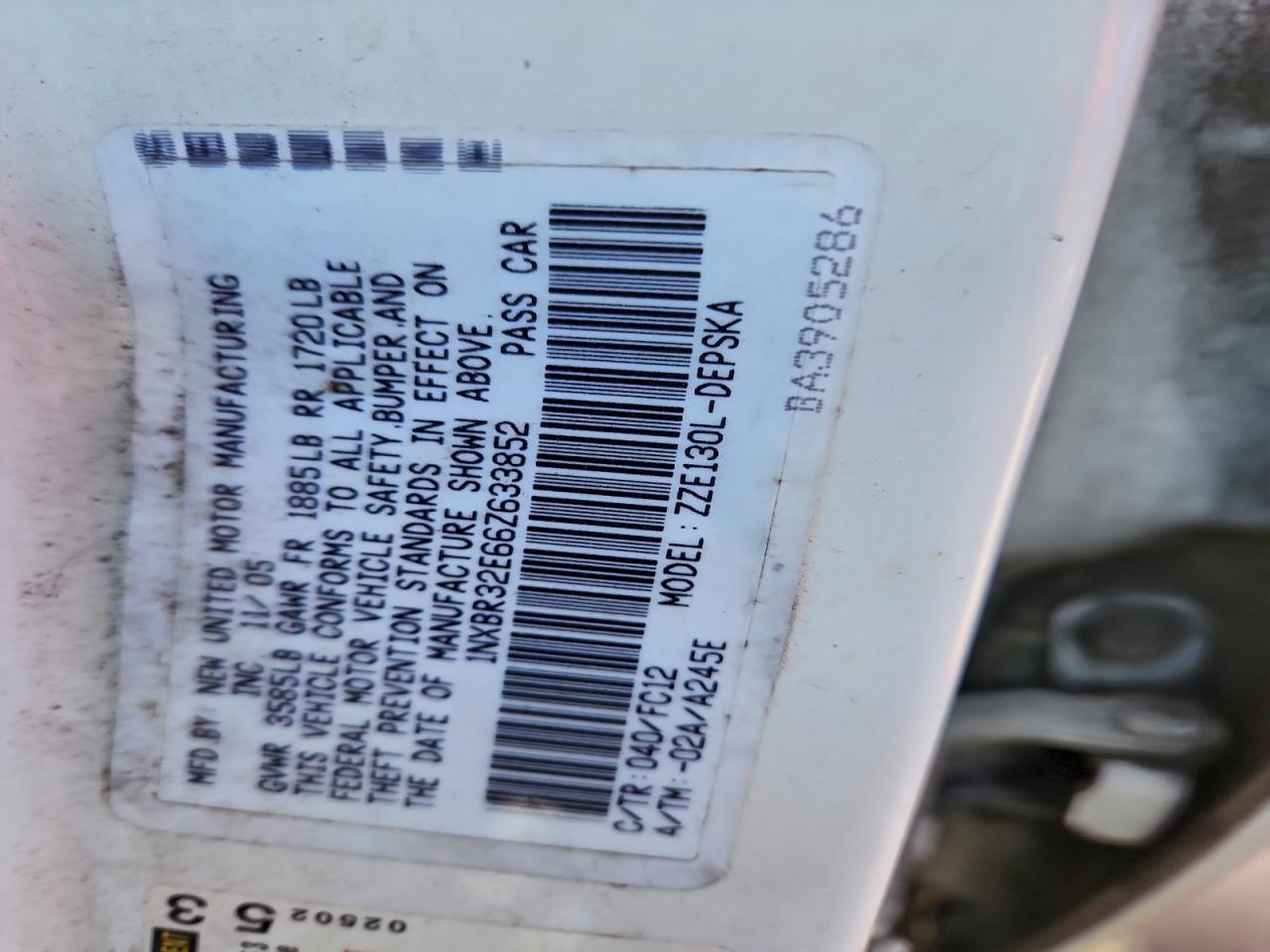 2006 TOYOTA COROLLA CE photo 12