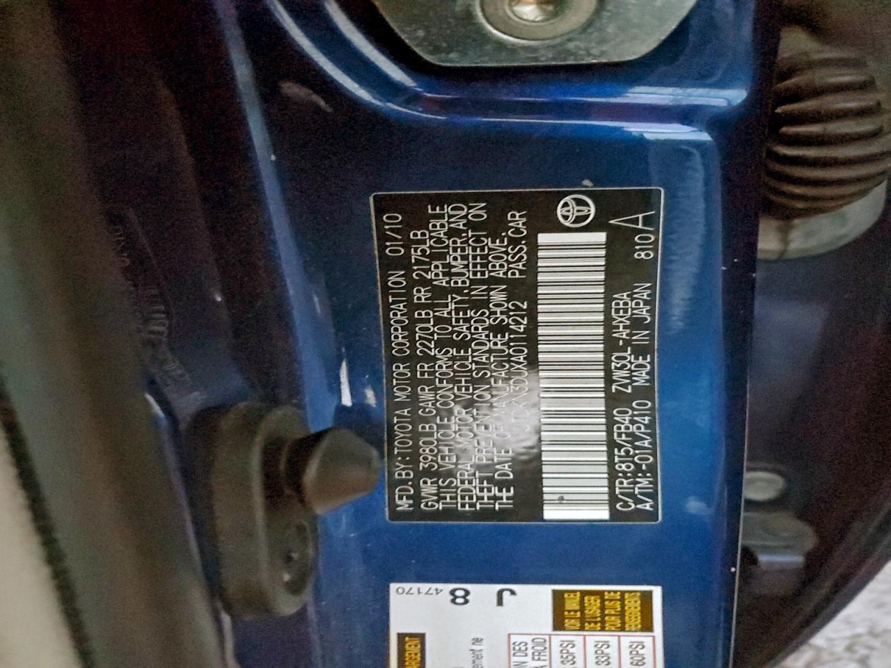 2010 TOYOTA PRIUS photo 12