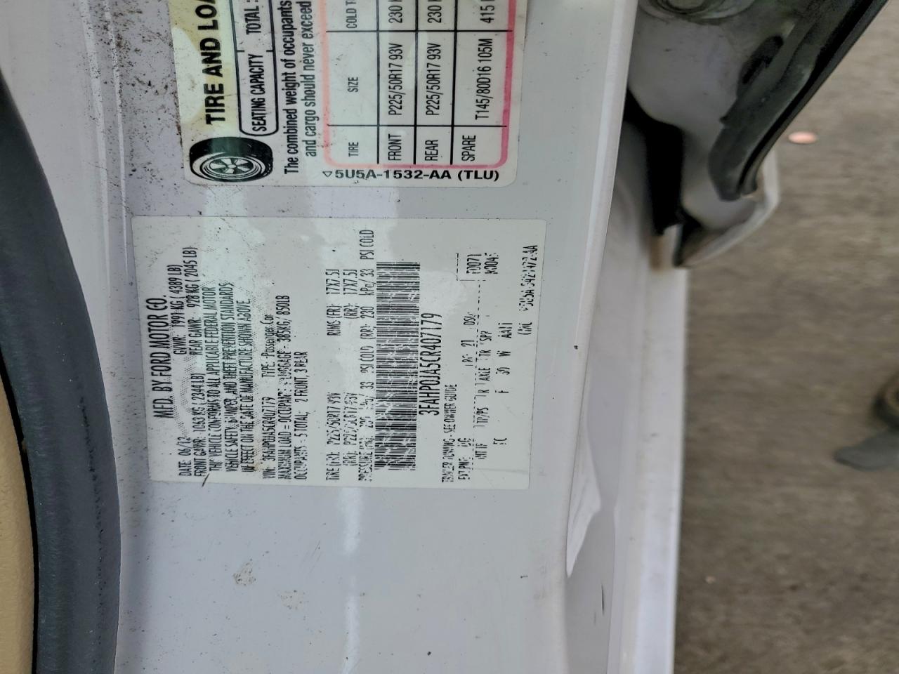 2012 FORD FUSION SEL photo 12