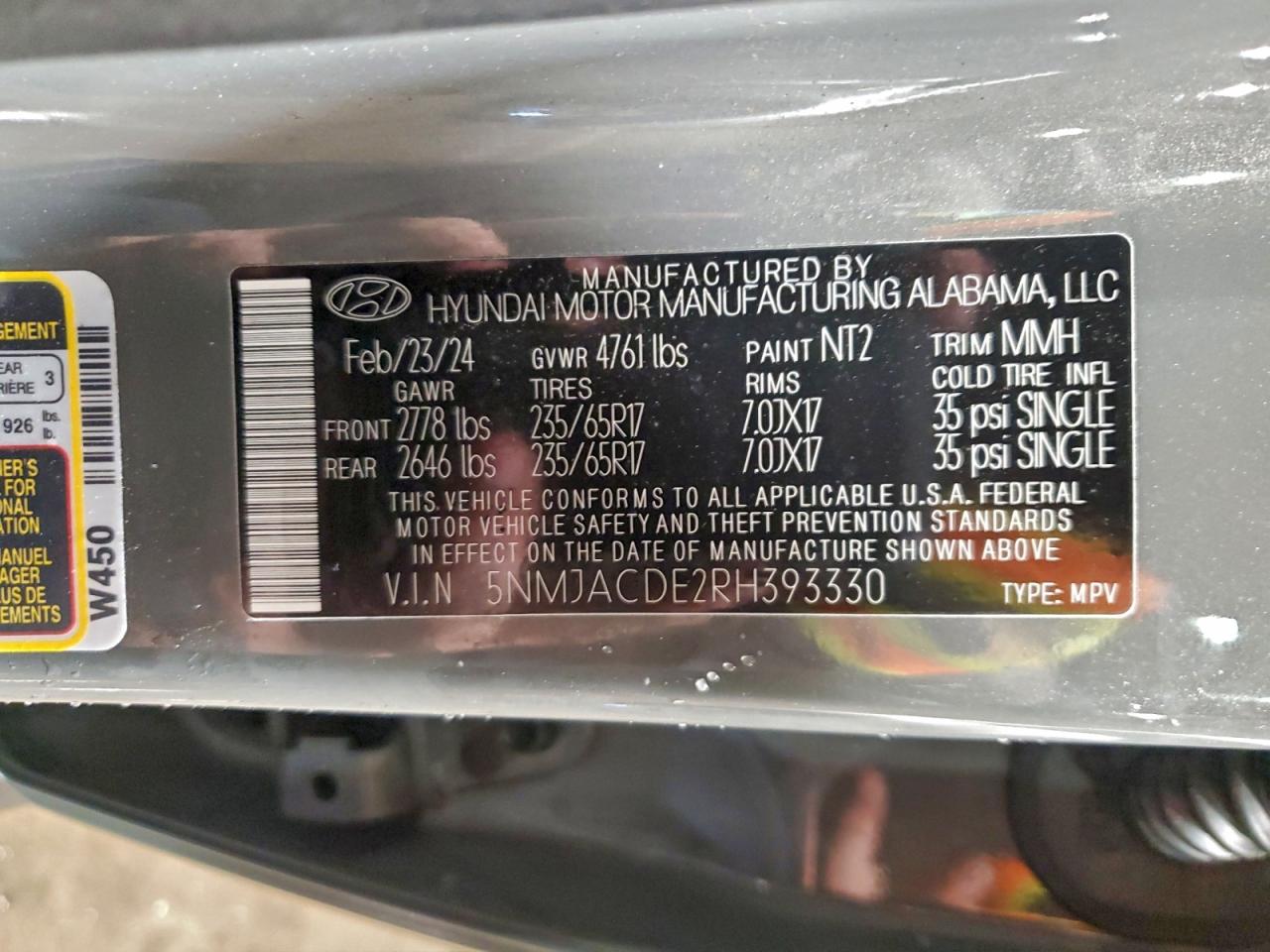2024 HYUNDAI TUCSON SE photo 13