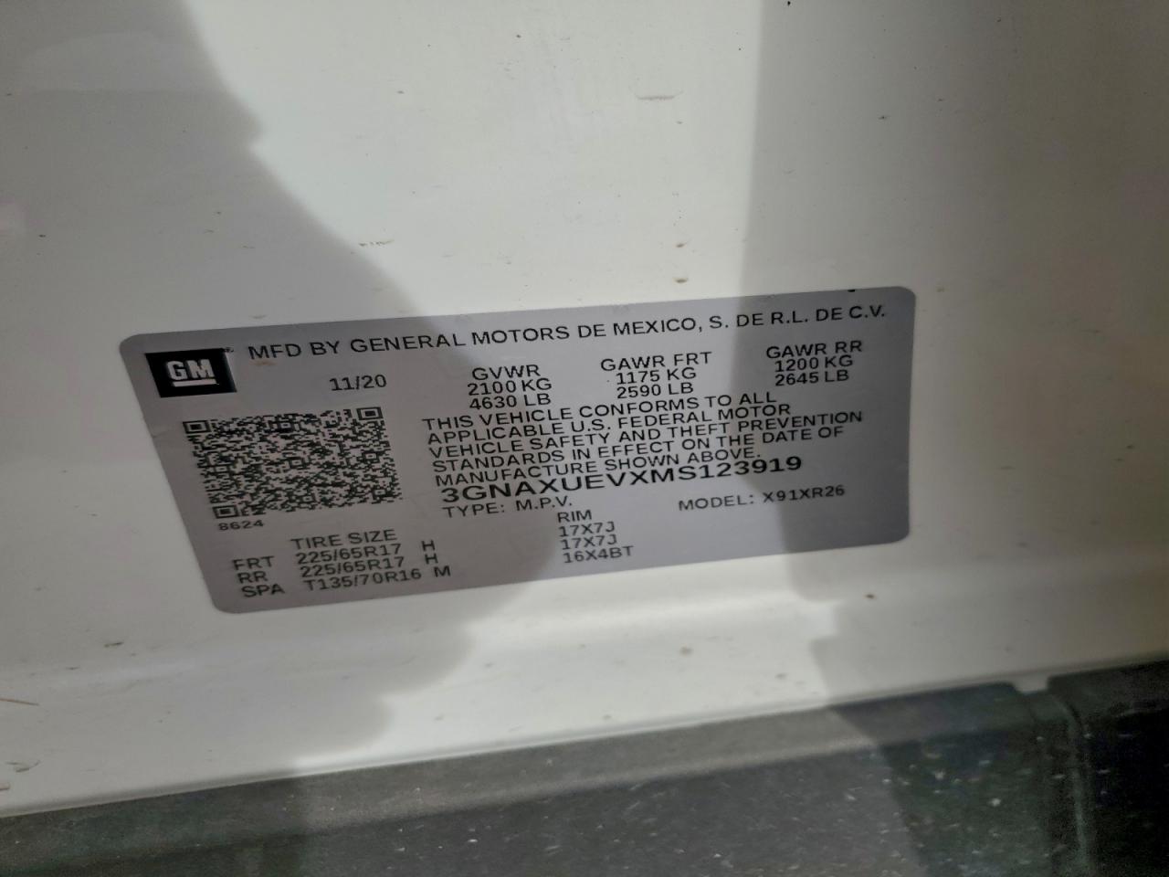 2021 CHEVROLET EQUINOX LT photo 13