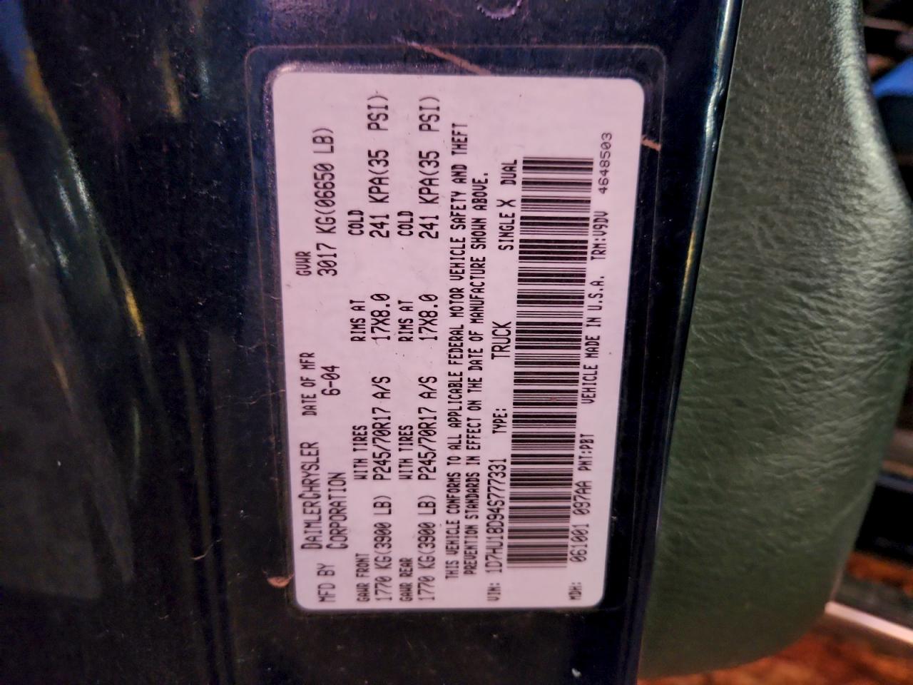 2004 DODGE RAM 1500 ST photo 12