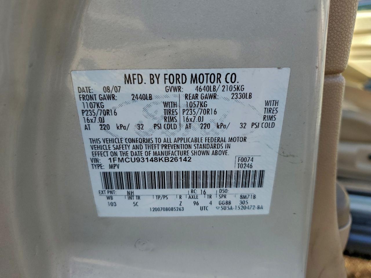 2008 FORD ESCAPE XLT photo 13