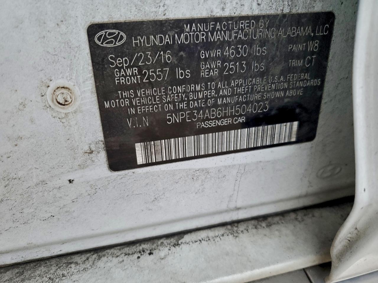 2017 HYUNDAI SONATA SPORT photo 12