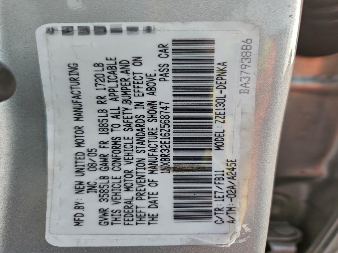 2006 TOYOTA COROLLA CE photo 12