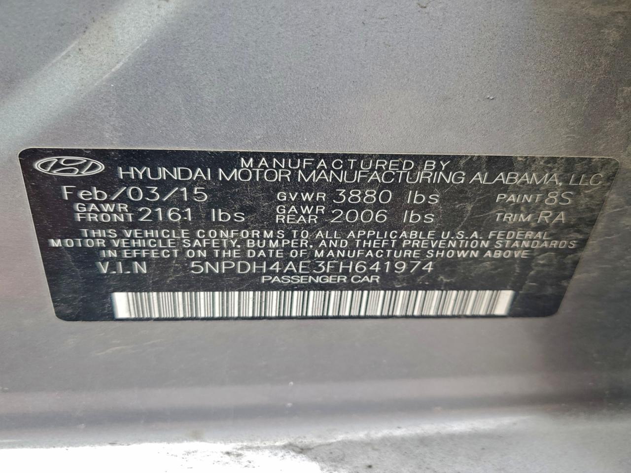 2015 HYUNDAI ELANTRA SE photo 13