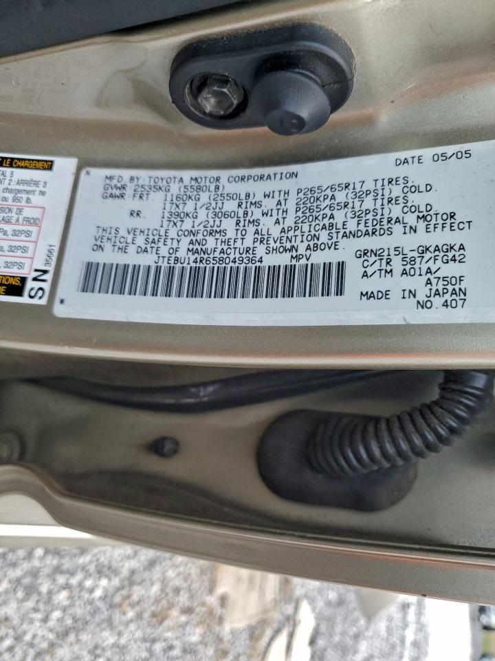 2005 TOYOTA 4RUNNER SR5 photo 13