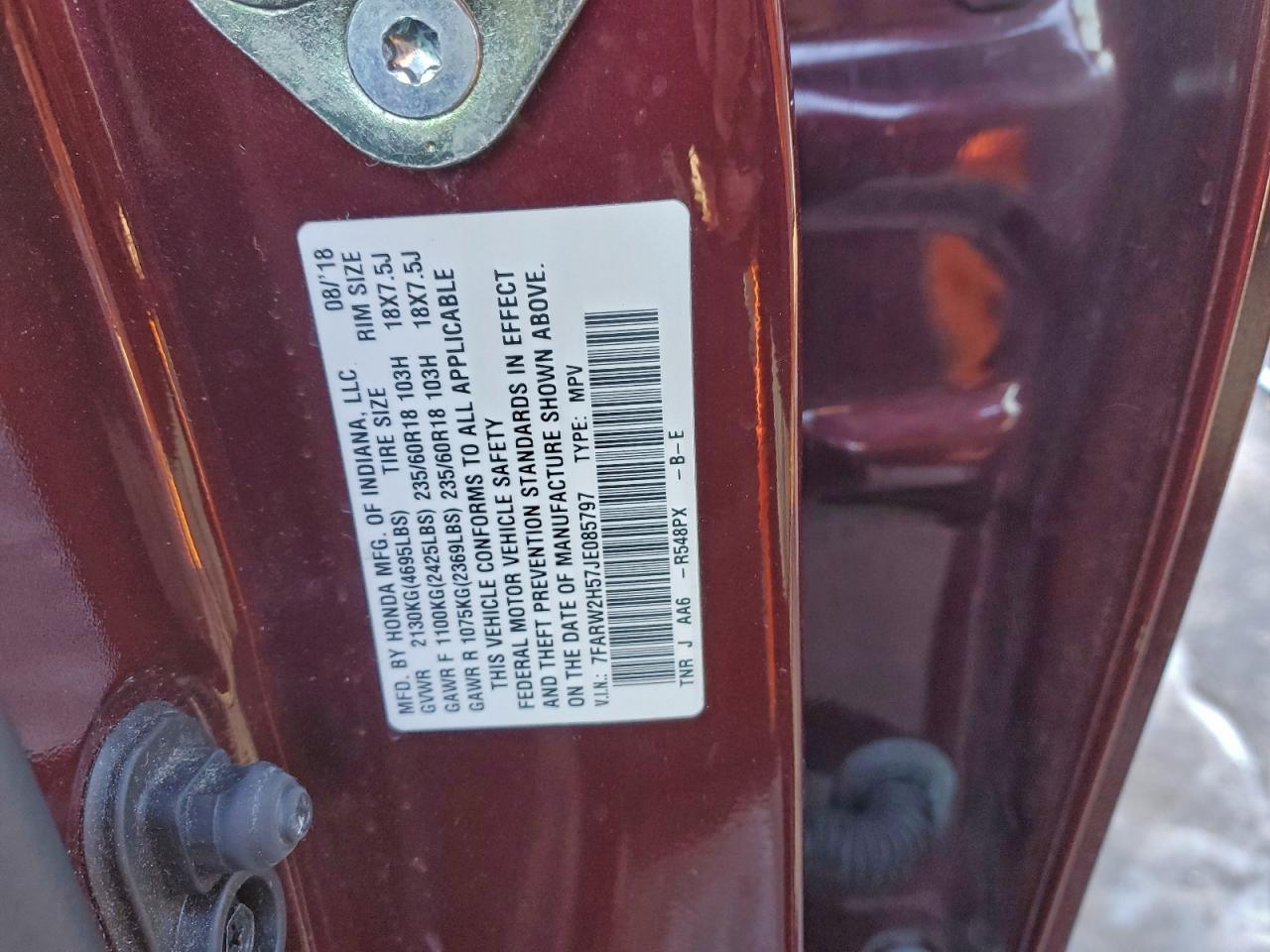 2018 HONDA CR-V EX photo 14