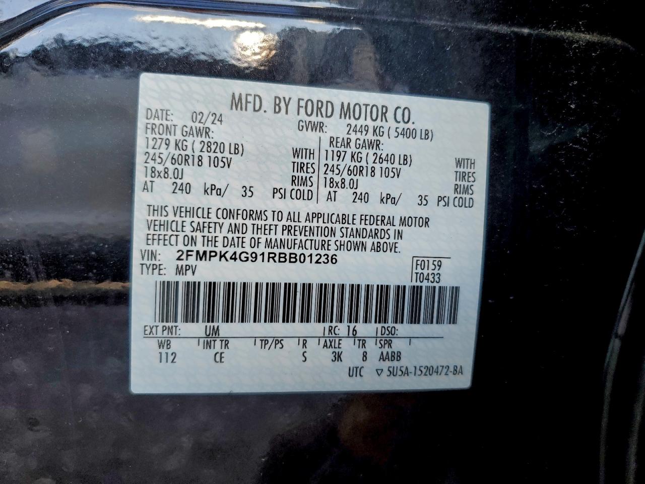 2024 FORD EDGE SE photo 13
