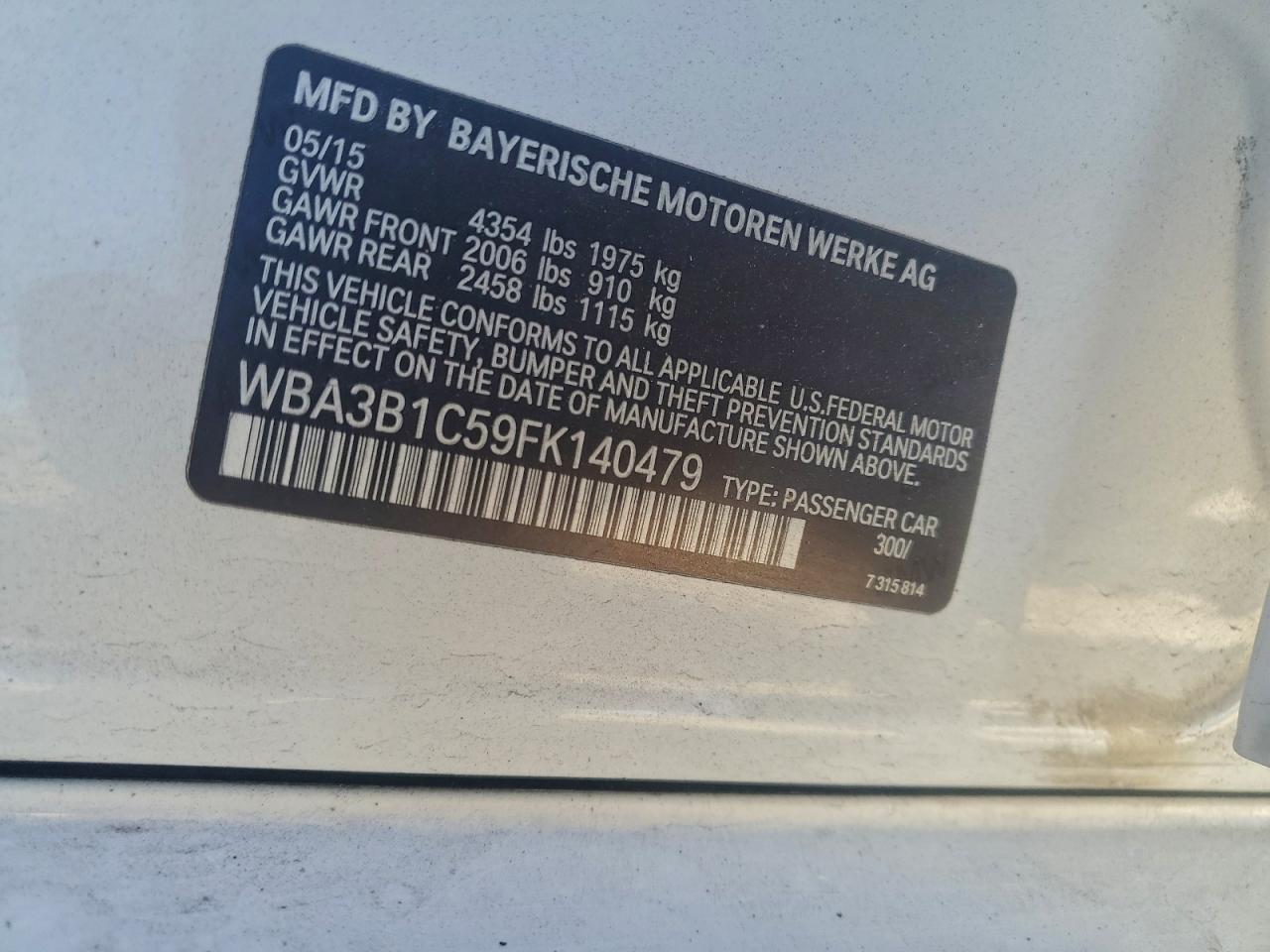 2015 BMW 320 I photo 12