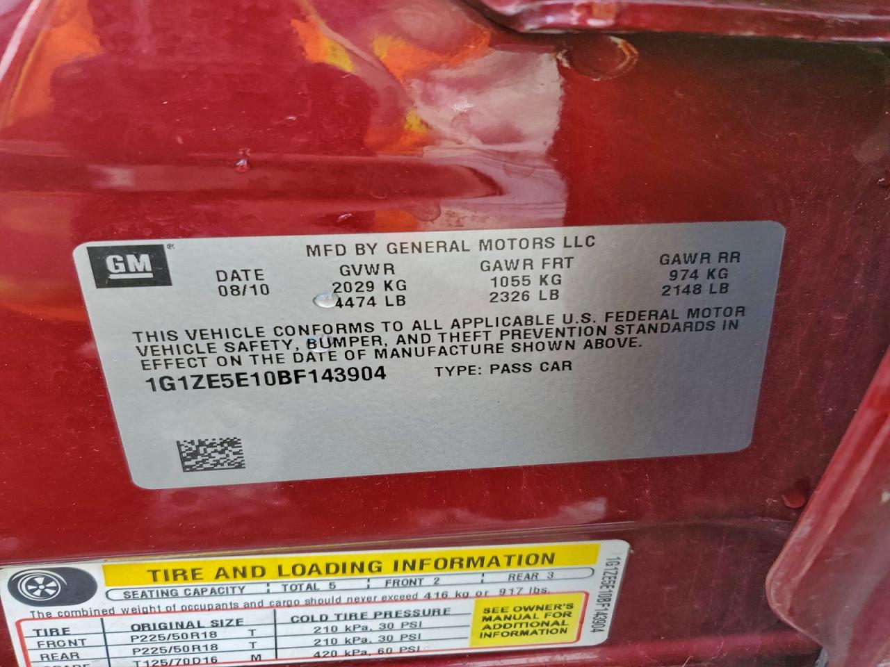 2011 CHEVROLET MALIBU LTZ photo 13