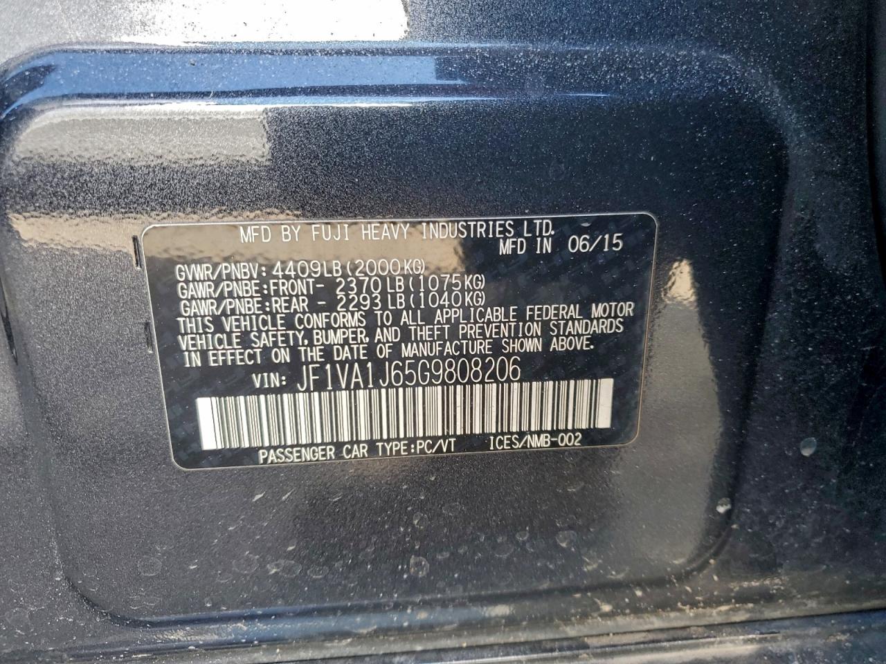 2016 SUBARU WRX LIMITED photo 23