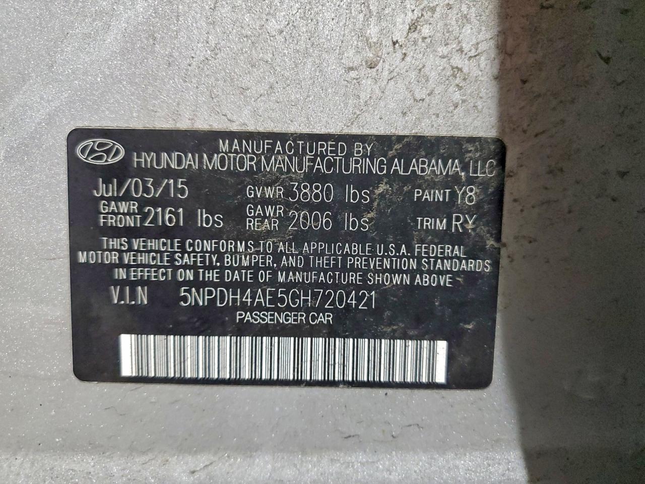 2016 HYUNDAI ELANTRA SE photo 13