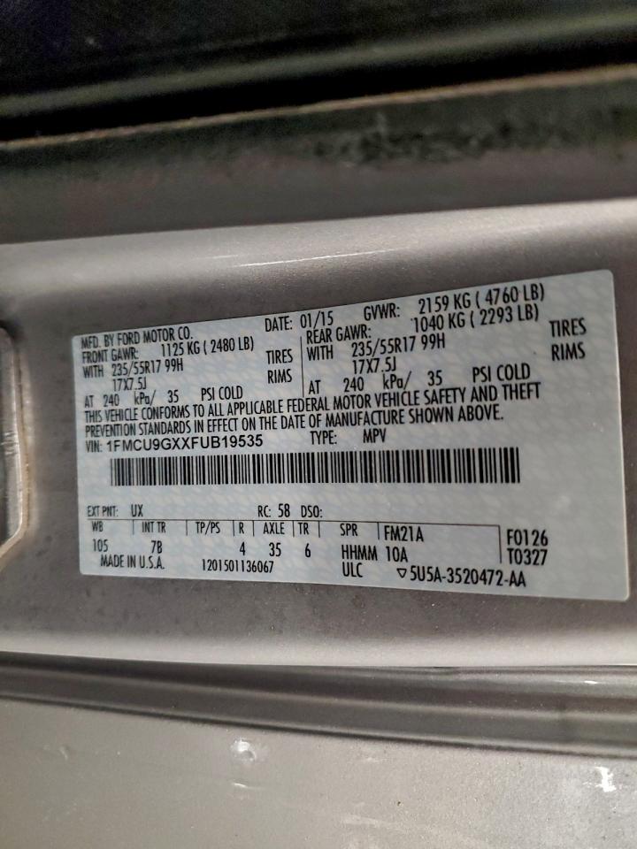 2015 FORD ESCAPE SE photo 13
