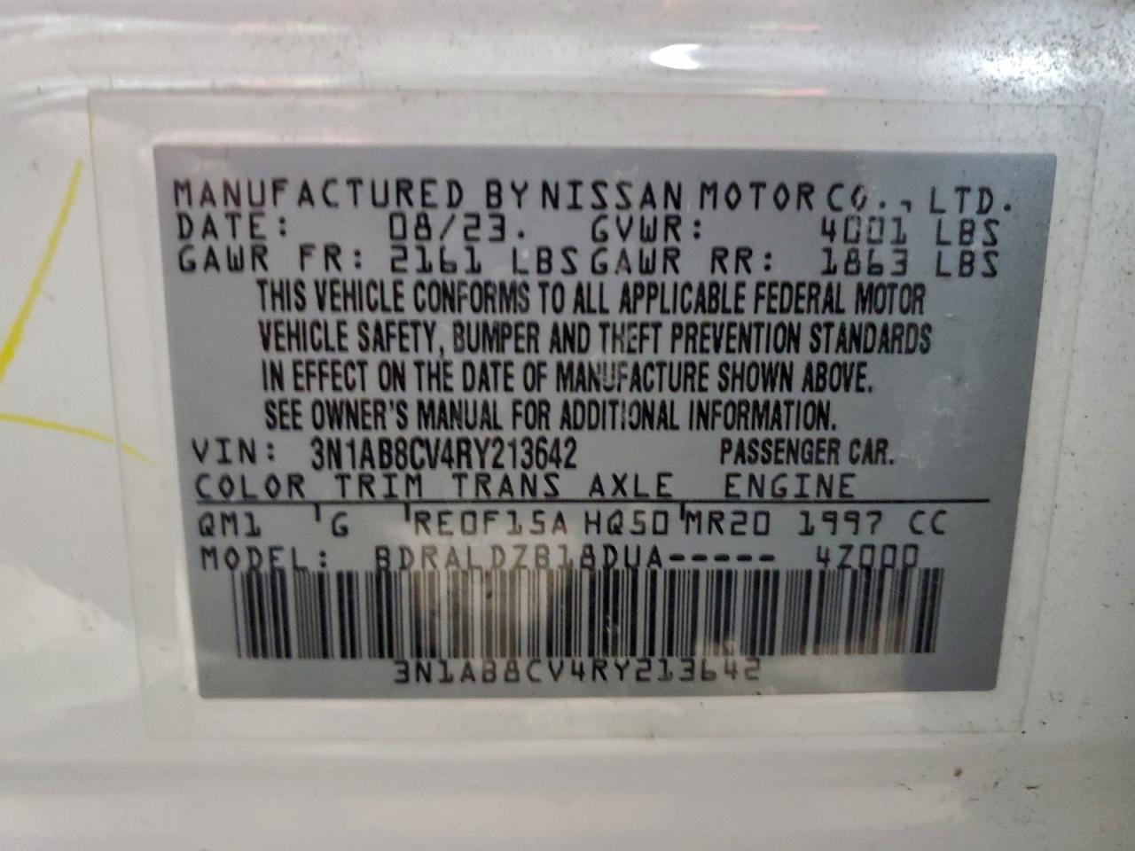 2024 NISSAN SENTRA SV photo 12