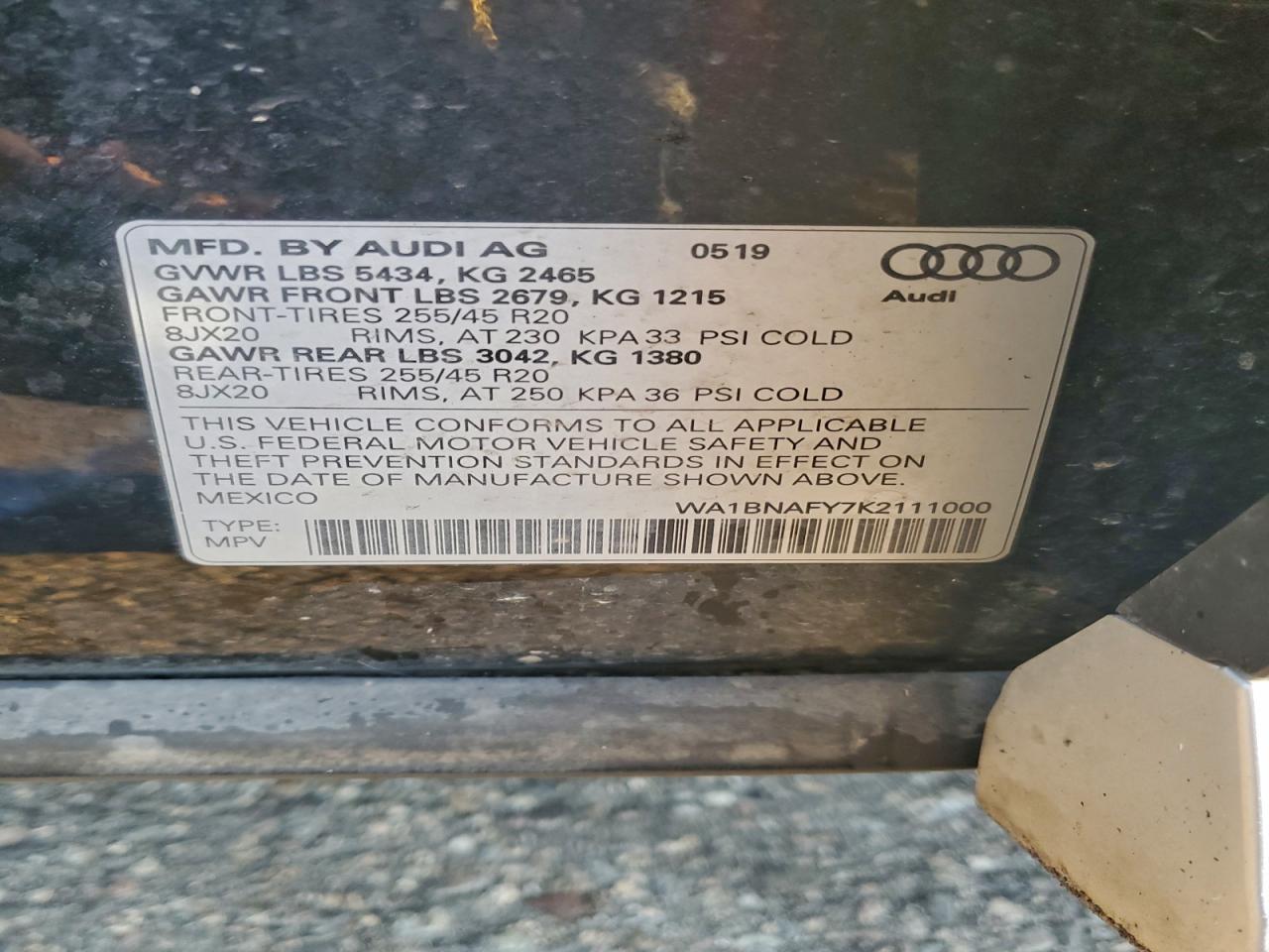2019 AUDI Q5 PREMIUM PLUS photo 12