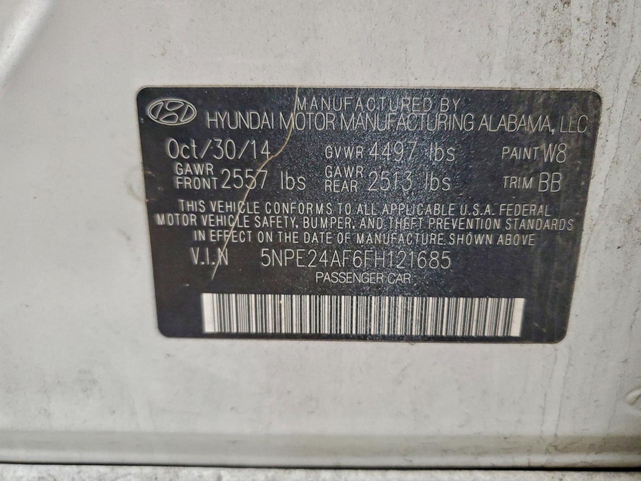 2015 HYUNDAI SONATA SE photo 12