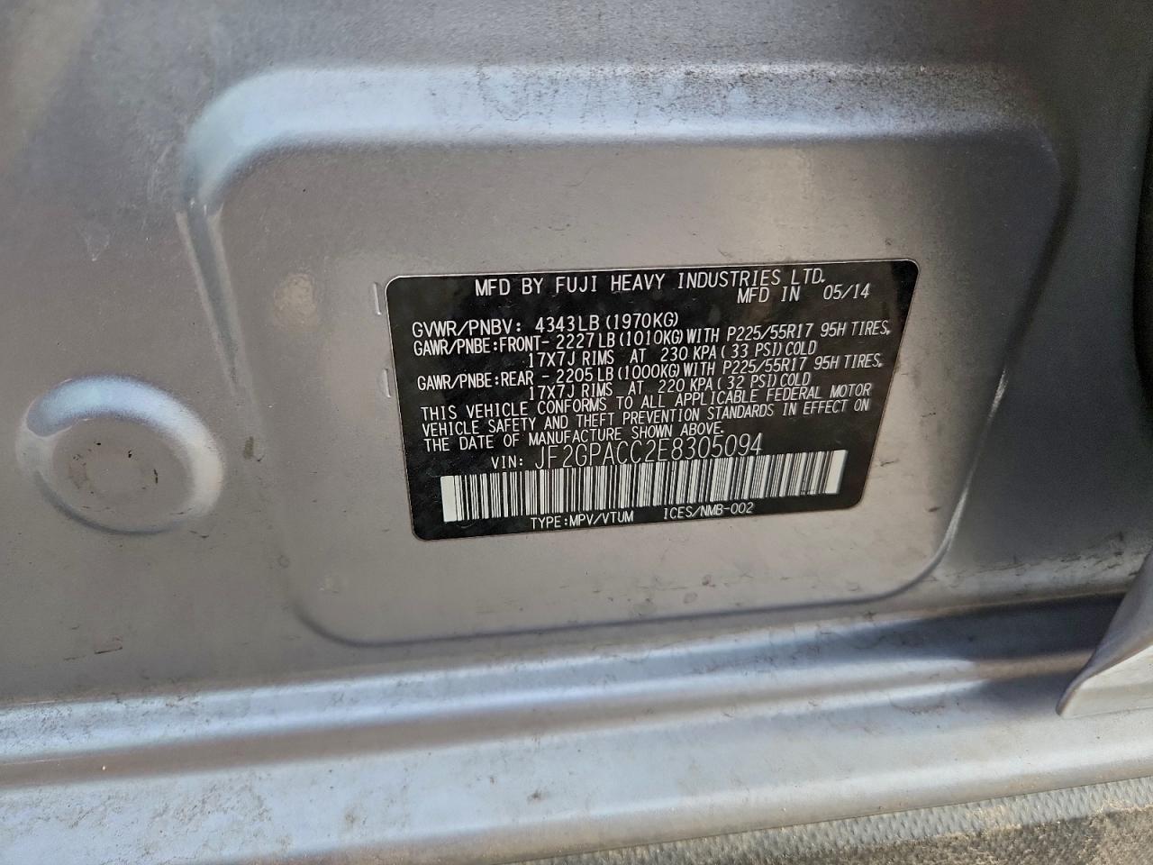 2014 SUBARU XV CROSSTREK 2.0 PREMIUM photo 12