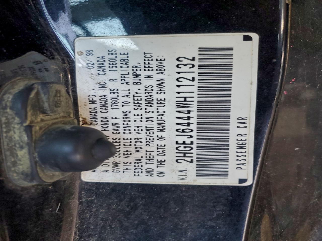 1998 HONDA CIVIC DX photo 13